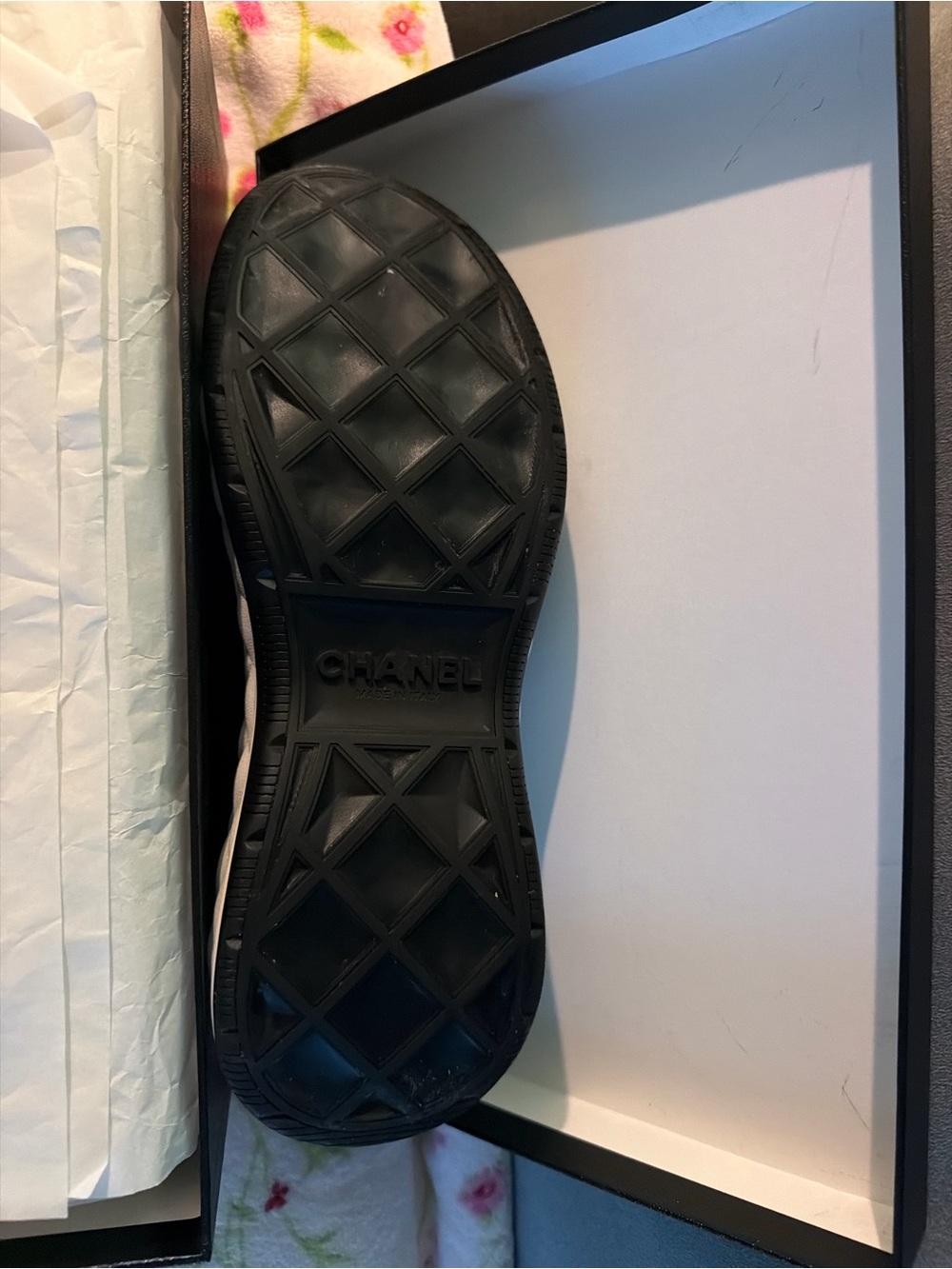 CHANEL Black women’s Sneakers with Branded Sole